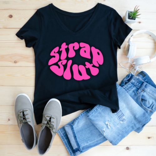 Strap Slut Crop Top - Pink